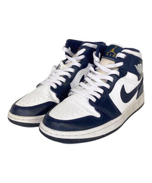 NIKE（ナイキ）NIKE (ナイキ) Air Jordan 1 Mid ホワイト×ネイビー サイズ:26.5の古着・服飾アイテム