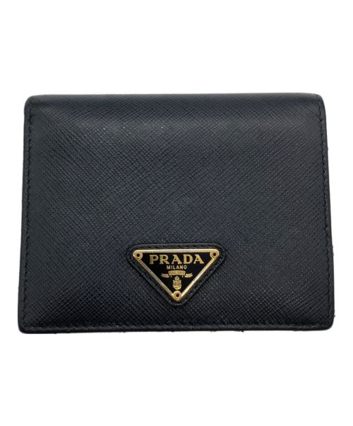 PRADA（プラダ）PRADA (プラダ) 2つ折り財布 ブラックの古着・服飾アイテム