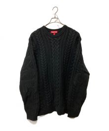 SUPREME（シュプリーム）の古着「Applique Cable Knit Sweater」｜ブラック