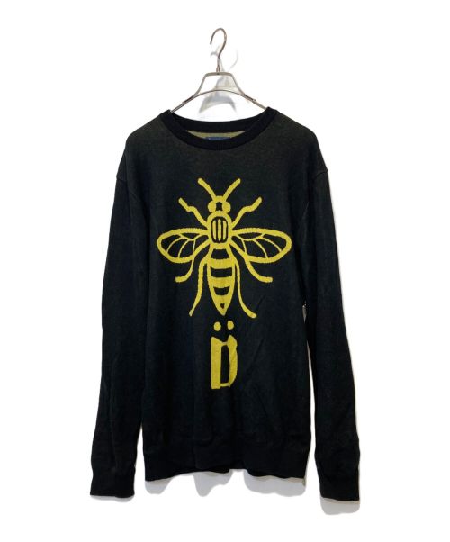 DUSTNATION（ダストネーション）dustnation (ダストネーション) DUSTBEE KNITCREW ブラック サイズ:XLの古着・服飾アイテム