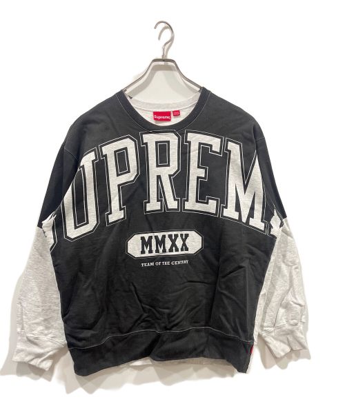 SUPREME（シュプリーム）SUPREME (シュプリーム) overprint crewneck グレー サイズ:Lの古着・服飾アイテム