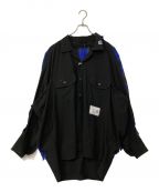 Maison MIHARA YASUHIROメゾン ミハラ ヤスヒロ）の古着「back covered shirt」｜ブラック