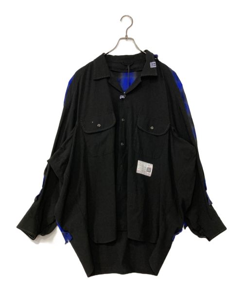 Maison MIHARA YASUHIRO（メゾン ミハラ ヤスヒロ）Maison MIHARA YASUHIRO (メゾン ミハラ ヤスヒロ) back covered shirt ブラック サイズ:46の古着・服飾アイテム