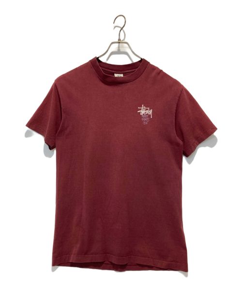 stussy（ステューシー）stussy (ステューシー) ベスパプリントTシャツ ブラウン サイズ:Ⅿの古着・服飾アイテム