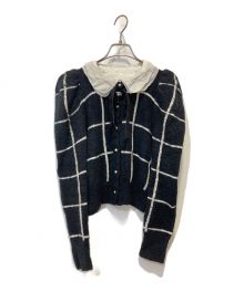 HER LIP TO（ハーリップトゥ）の古着「Crillon Boucle Cardigan」｜ブラック