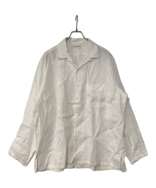 MARKAWARE（マーカウェア）MARKAWARE (マーカウェア) OPEN COLLAR SHIRT ホワイト サイズ:Mの古着・服飾アイテム