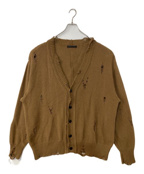 juha（ユハ）juha (ユハ) DAMAGE KNIT CARDIGAN ブラウン サイズ:4の古着・服飾アイテム