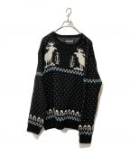 NEIGHBORHOODネイバーフッド）の古着「CARIBOU/AW-KNIT.LS」｜ブラック