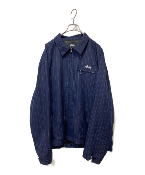 stussy（ステューシー）stussy (ステューシー) CDG (シーディージー) PIN STRIPED BING JACKET ネイビー サイズ:XLの古着・服飾アイテム