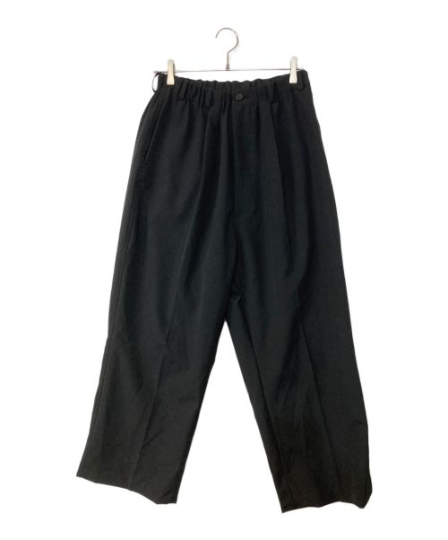 nonnotte（ノノット）NONNOTTE (ノンノート) Draping Elastic Wide Trousers ブラック サイズ:4の古着・服飾アイテム