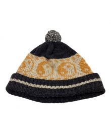 PACS（パックス）の古着「ying-yang pom beanie」｜ブラック×ホワイト