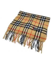 Burberry's（バーバリーズ）の古着「ウールノバチェックマフラー」｜イエロー