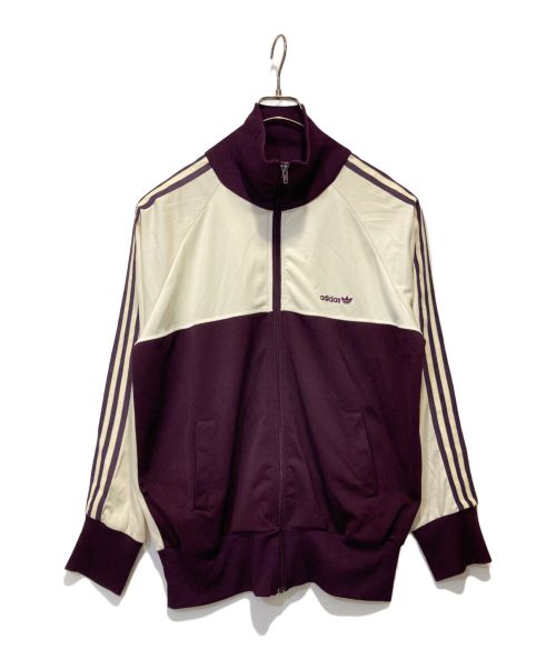 adidas（アディダス）adidas (アディダス) トラックジャケット パープル×ホワイト サイズ:Lの古着・服飾アイテム