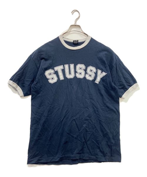 stussy（ステューシー）stussy (ステューシー) ブリッジロゴリンガーTシャツ ネイビー サイズ:Lの古着・服飾アイテム