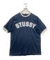 stussy（ステューシー）の古着「ブリッジロゴリンガーTシャツ」｜ネイビー