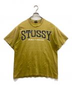 stussyステューシー）の古着「ロゴTシャツ」｜カーキ