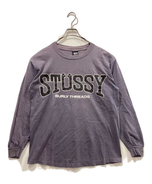 stussy（ステューシー）stussy (ステューシー) ロゴカットソー パープル サイズ:Lの古着・服飾アイテム