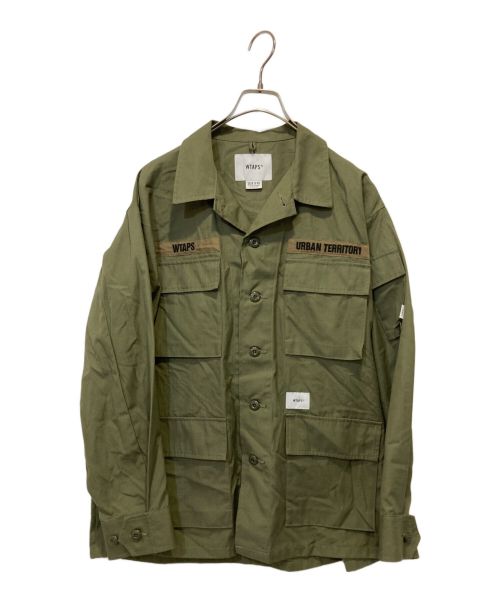 WTAPS（ダブルタップス）WTAPS (ダブルタップス) JUNGLE LS COTTON POPLIN ミリタリーフィールドジャケット オリーブ サイズ:02の古着・服飾アイテム