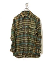 OLD STUSSY（オールドステューシー）の古着「ワイドチェックシャツ」｜グリーン