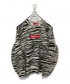 SUPREMEシュプリーム）の古着「BOX Logo Crewneck Zebra」｜ブラック