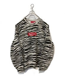 SUPREME（シュプリーム）の古着「BOX Logo Crewneck Zebra」｜ブラック