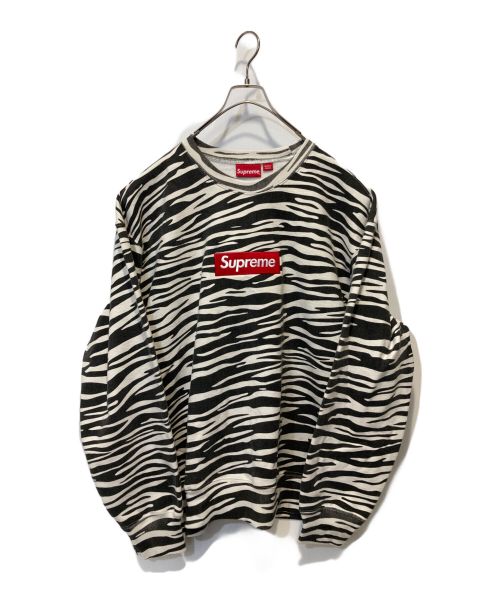 SUPREME（シュプリーム）Supreme (シュプリーム) BOX Logo Crewneck Zebra ブラック サイズ:XLの古着・服飾アイテム