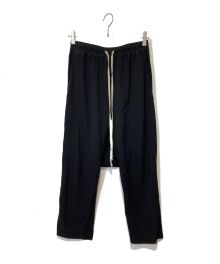 RICK OWENS（リックオウエンス）の古着「DRAWSTRING CROPPED PANTS」｜ブラック