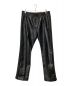 Needles（ニードルズ）の古着「NARROW TRACK PANT FAUX LTHR」｜ブラック