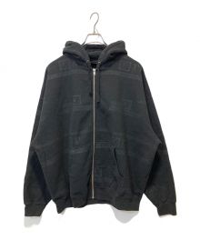 SUPREME×UNDERCOVER（シュプリーム×アンダーカバー）の古着「ZIP UP HOODED SWEATSHIRT SCAB柄パーカー」｜ブラック