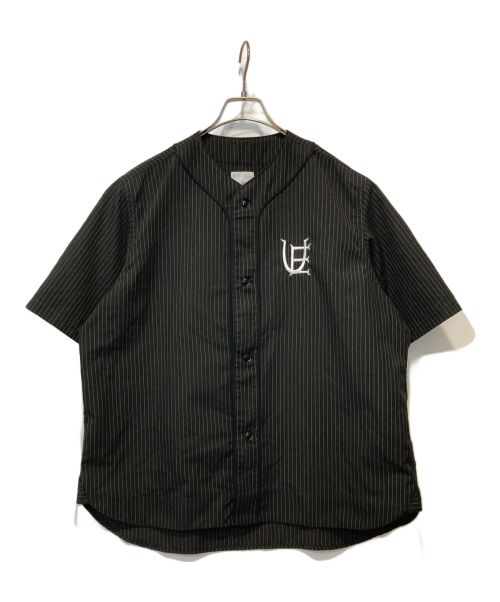 uniform experiment（ユニフォームエクスペリメント）uniform experiment (ユニフォームエクスペリメント) PIN STRIPE S/S BASEBALL SHIRT ブラック サイズ:1の古着・服飾アイテム