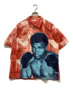 SUPREMEシュプリーム）の古着「Muhammad Ali Zip Up S/S Shirt」｜レッド