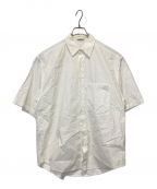 AURALEEオーラリー）の古着「WASHED FINX TWILL BIG HALF SLEEVED SHIRTS」｜ホワイト