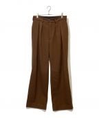 POLYPLOIDポリプロイド）の古着「WIDE TAPERED PANTS」｜ブラウン