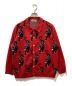 TTT MSW（ティー）の古着「Panther Knit Cardigan」｜レッド