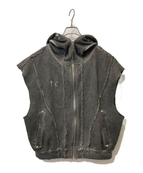 THUG CLUB（サグ クラブ）THUG CLUB (サグ クラブ) GLADIATOR HOODED VEST ブラック サイズ:2の古着・服飾アイテム