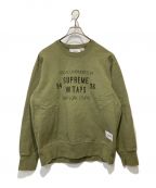 SUPREME×WTAPSシュプリーム×ダブルタップス）の古着「コラボクルーネックスウェット」｜オリーブ