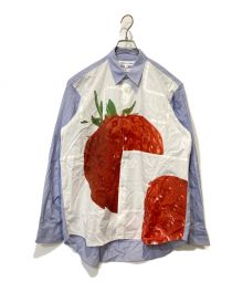 COMME des GARCONS SHIRT（コムデギャルソンシャツ）の古着「イチゴパッチワークシャツ」｜ブルー