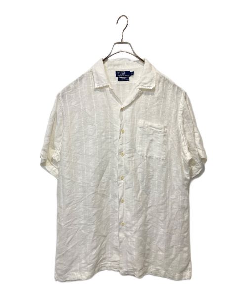 POLO RALPH LAUREN（ポロ・ラルフローレン）POLO RALPH LAUREN (ポロ・ラルフローレン) ガーゼオープンカラーシャツ ホワイト サイズ:Lの古着・服飾アイテム