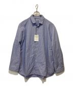 MANAVEマナベ）の古着「Tuck Collar Shirt」｜ブルー