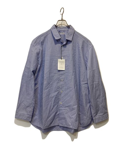 MANAVE（マナベ）MANAVE (マナベ) Tuck Collar Shirt ブルー サイズ:Mの古着・服飾アイテム