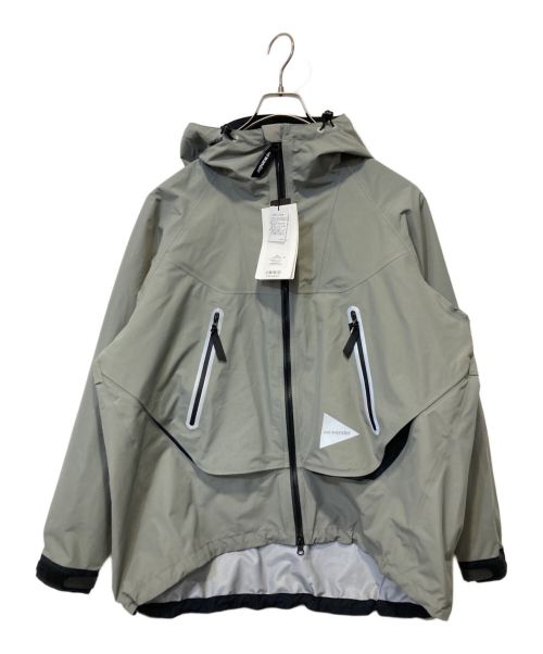 and wander（アンドワンダー）and wander (アンドワンダー) loose fitting rain jacket グレー サイズ:S/Mの古着・服飾アイテム