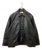 FOLLフォル）の古着「wardrobe sheep leather coveral」｜ブラック