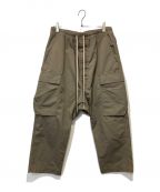 RICK OWENSリックオウエンス）の古着「CROPPED CARGO TROUSERS」｜グレー