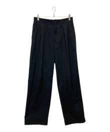 AURALEE（オーラリー）の古着「SUPER FINE WOOL COTTON TWILL SLACKS」｜ブラック