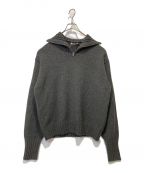 AURALEEオーラリー）の古着「WOOL SOFT CORD KNIT HALF ZIP P/O」｜グレー