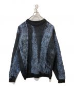 YOKEヨーク）の古着「Jacquard Mohair Sweater」｜ネイビー