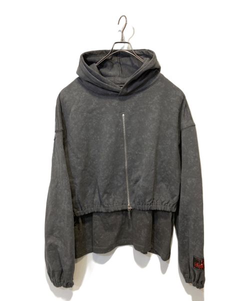 SYUMAN.（シュウマン）SYUMAN. (シュウマン) Layerd Double-Hoodie ブラック サイズ:Ⅿの古着・服飾アイテム