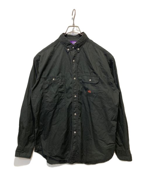 THE NORTHFACE PURPLELABEL（ザ・ノースフェイス パープルレーベル）THE NORTHFACE PURPLELABEL (ザ・ノースフェイス パープルレーベル) Lightweight Twill B.D. Work Shirt ブラック サイズ:Ⅿの古着・服飾アイテム