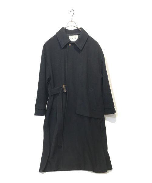 CULLNI（クルニ）CULLNI (クルニ) Compressed Melton Tie Locken Coat ブラック サイズ:2の古着・服飾アイテム