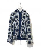 SUPREMEシュプリーム）の古着「Crochet Hooded Zip Up Sweater」｜ブルー